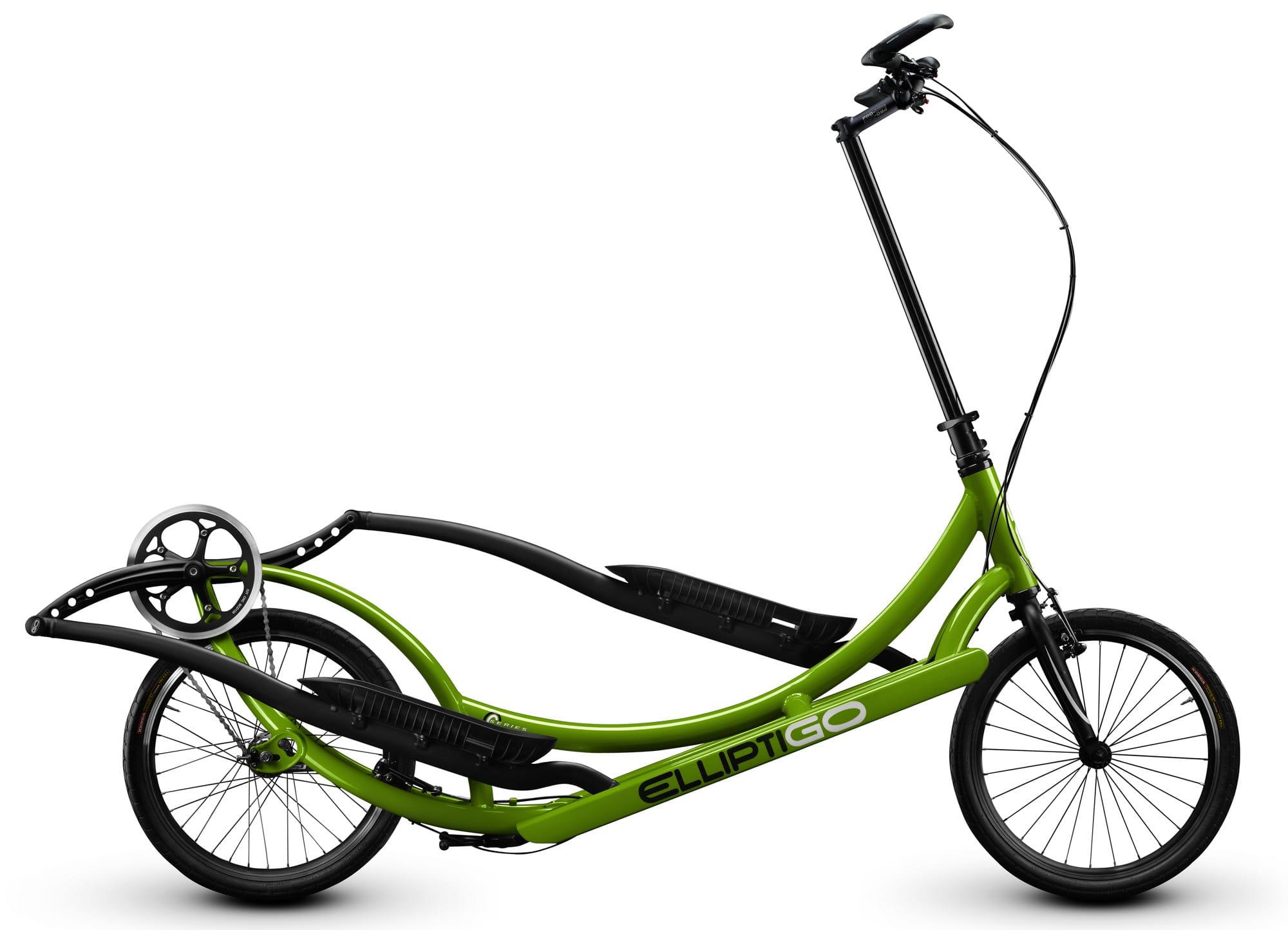 ElliptiGO Meb 8s in full black and green aluminum frame