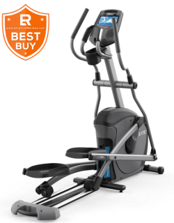 Horizon Fitness Elite E7 Elliptical Trainer Machine with best buy logo