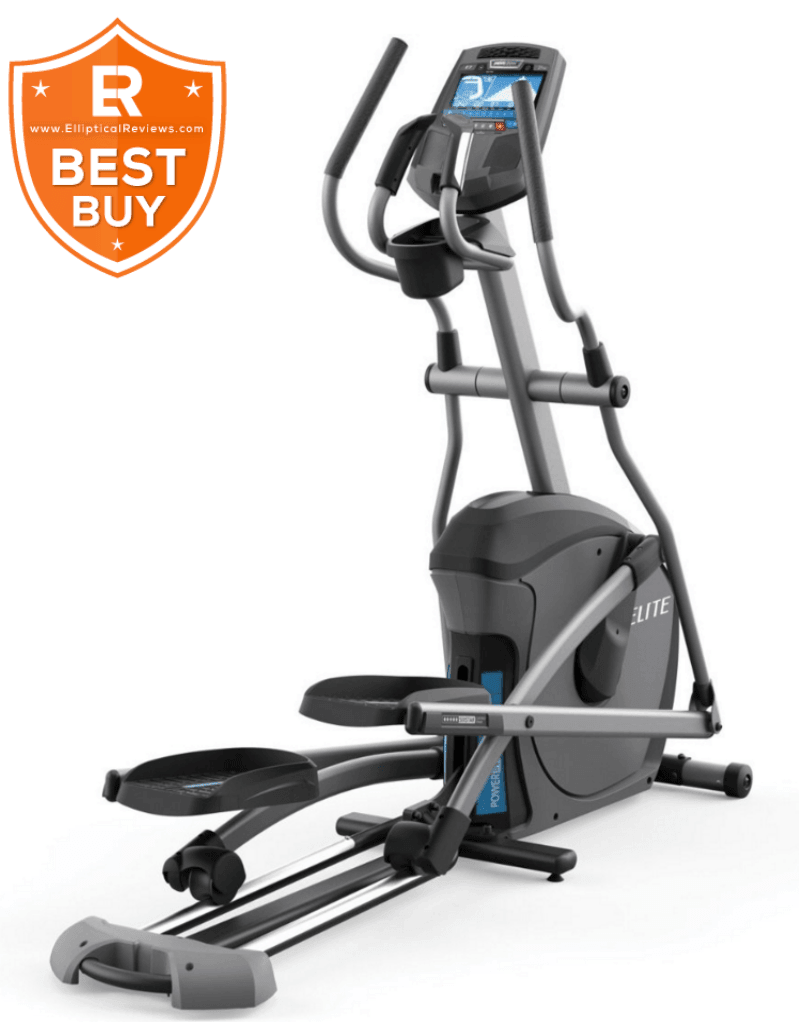 Horizon Fitness Elite E7 Elliptical Trainer Machine with best buy logo