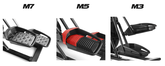 Bowflex Max Trainer M7 vs M5 vs M3 pedals comparison