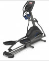 Horizon 7.0 AE Elliptical in a black and gray metal frame with 2 sets of hand grips plus a blue water bottle holder. A centerpiece console for the speed control.